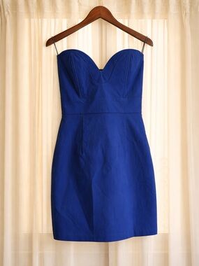 Windsor Cobalt Blue Strapless Sweetheart Mini Dress